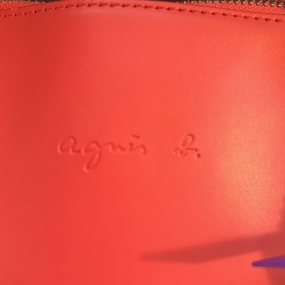 Agnes B. Tote Bag Handbag Leather Zip Closure - Picture 5 of 14